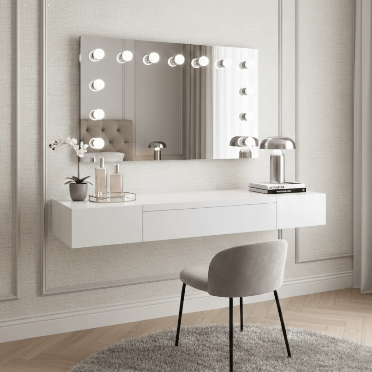 PRE ORDER FOR THE END OF AUGUST - Nicole Hollywood Mirror Wall Mounted 100x60cm – image 15
