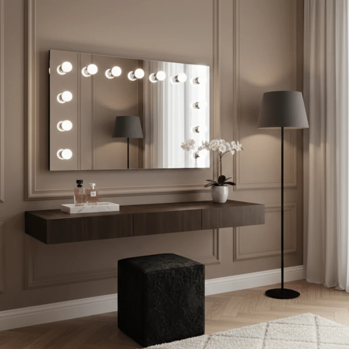 PRE ORDER FOR THE END OF AUGUST - Nicole Hollywood Mirror Wall Mounted 100x60cm – image 16