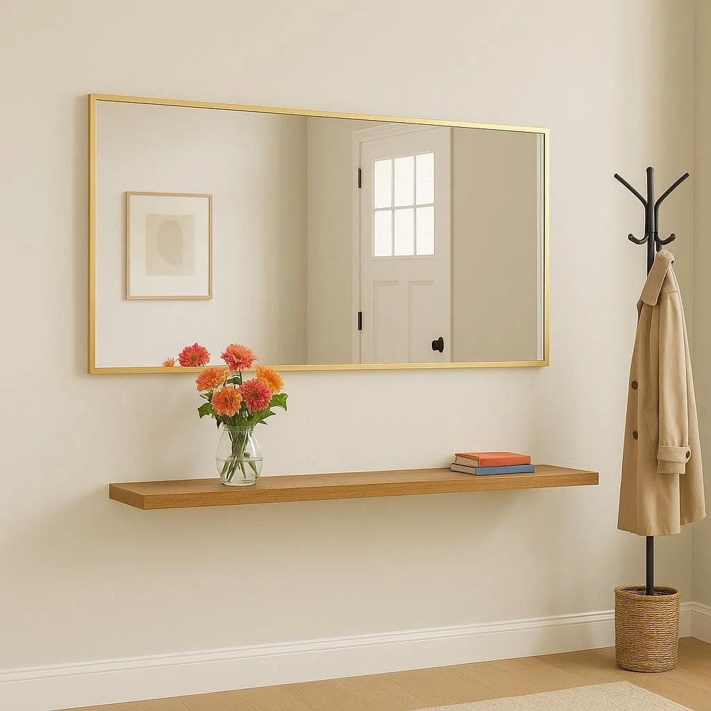 Takara - Full Length Gold Metal Rectangle Mirror - 180cm x 90cm – image 4