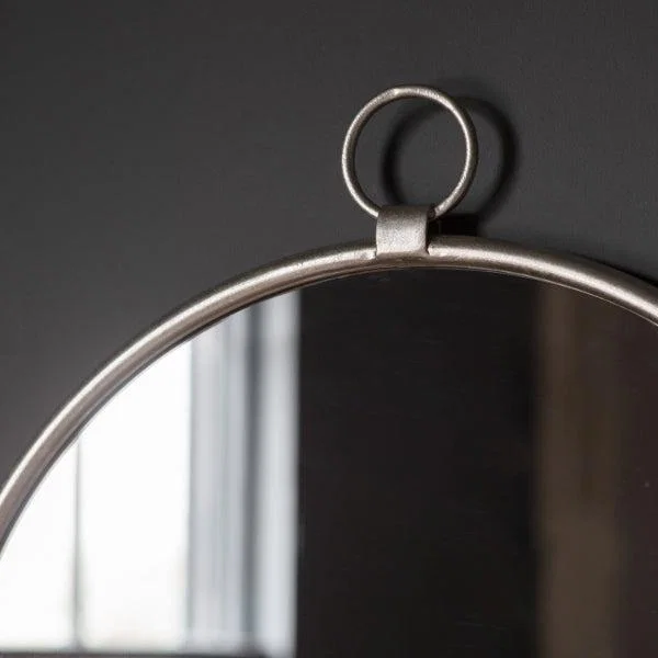 Monson Silver Round Mirror 61x70cm – image 3