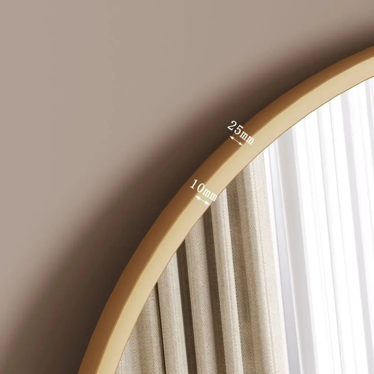 Akiko - Full Length Gold Metal Arched Mirror - 160cm x 60cm – image 7