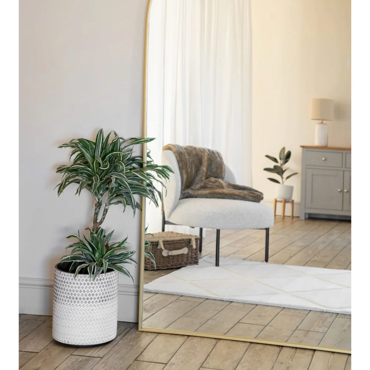 Akiko - Full Length Gold Metal Arched Mirror - 200cm x 120cm – image 7