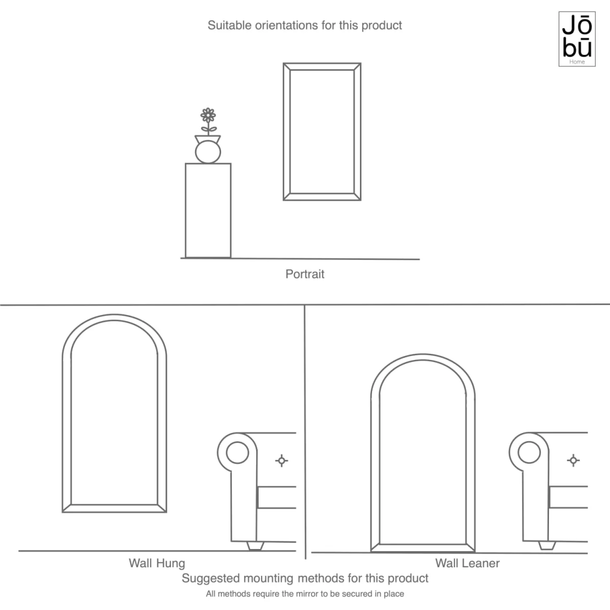 Akiko - Full Length Gold Metal Arched Mirror - 200cm x 120cm – image 9