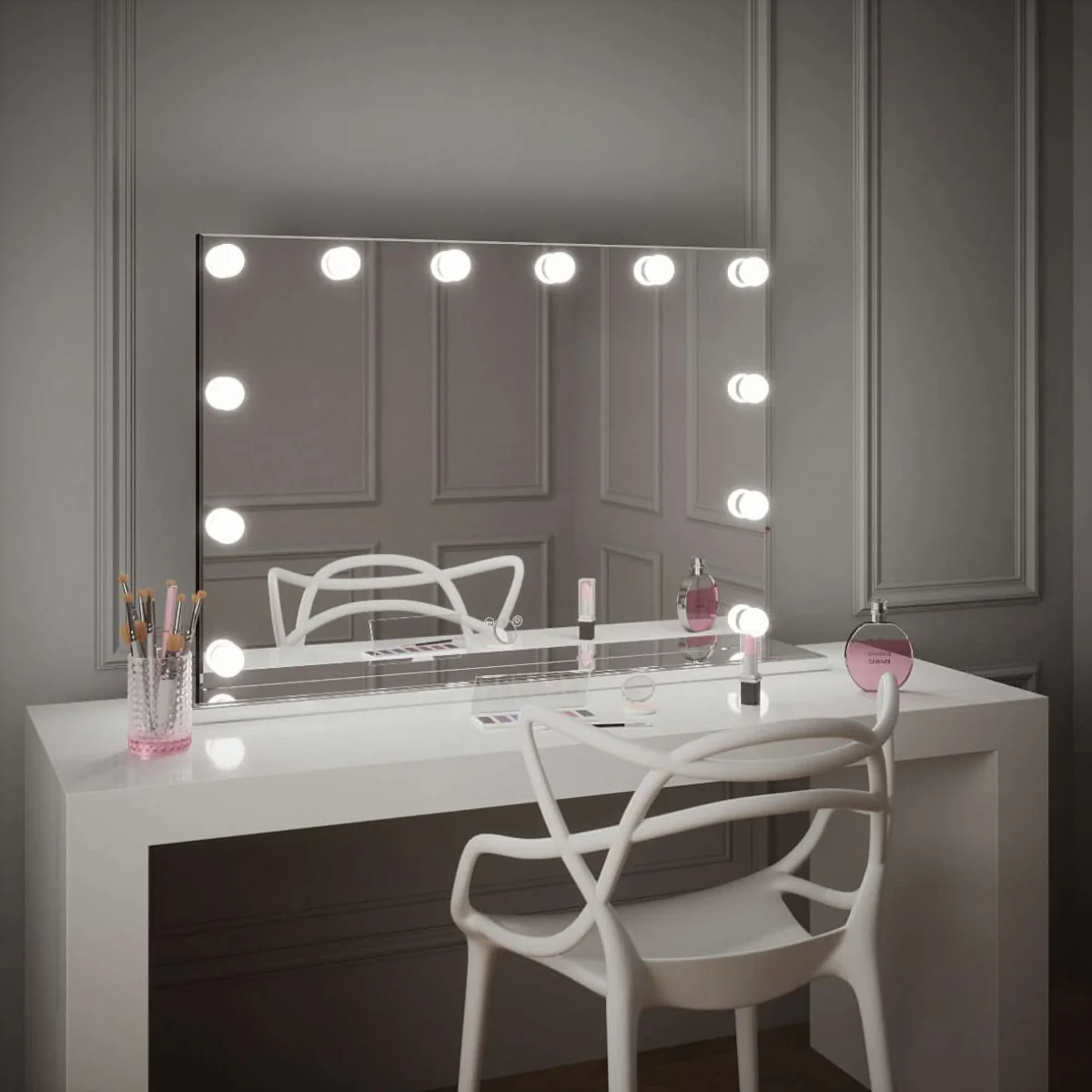 Scarlett Large Hollywood Mirror 100x70cm – image 16