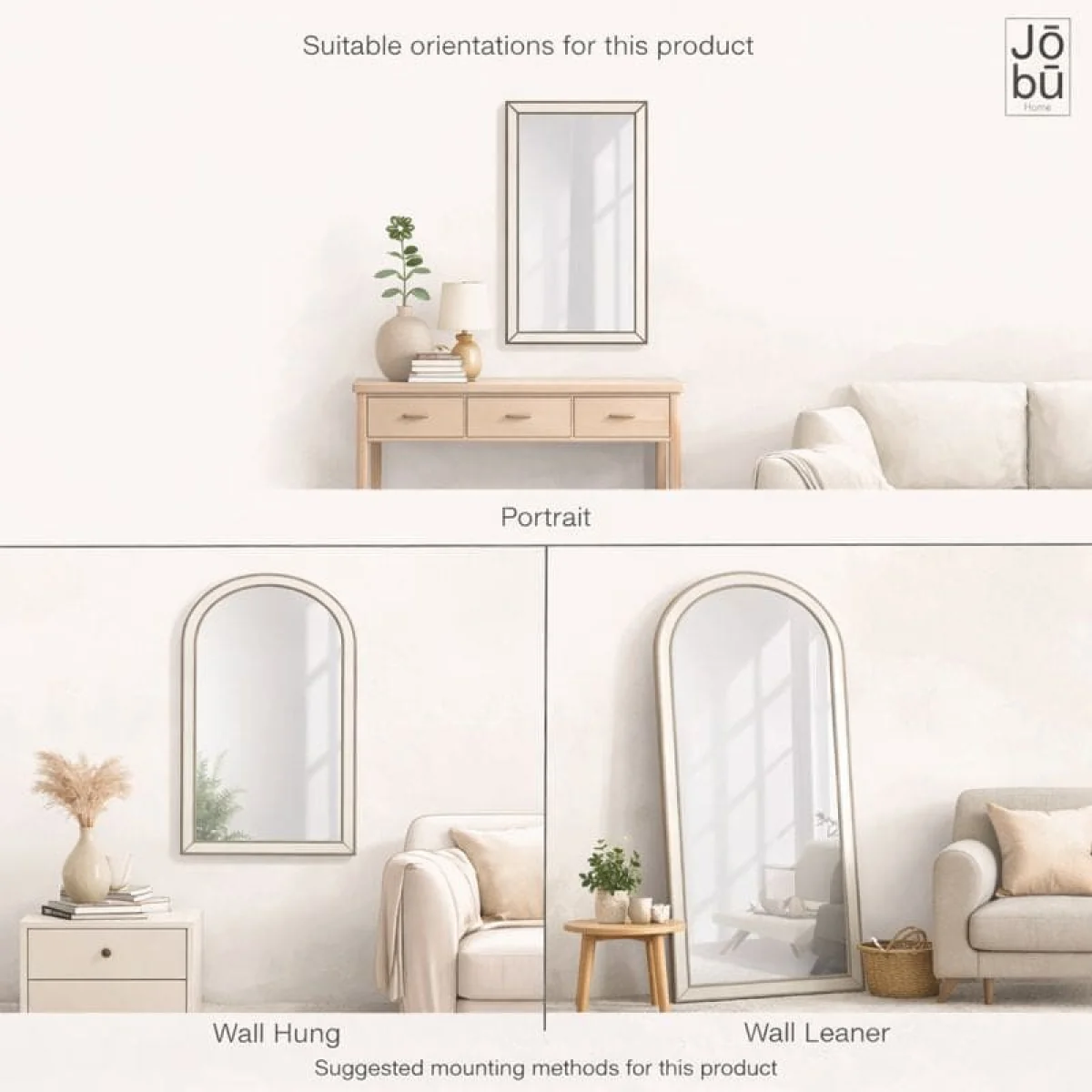 Akiko - Black Metal Arched Mirror - 120cm x 95cm – image 7