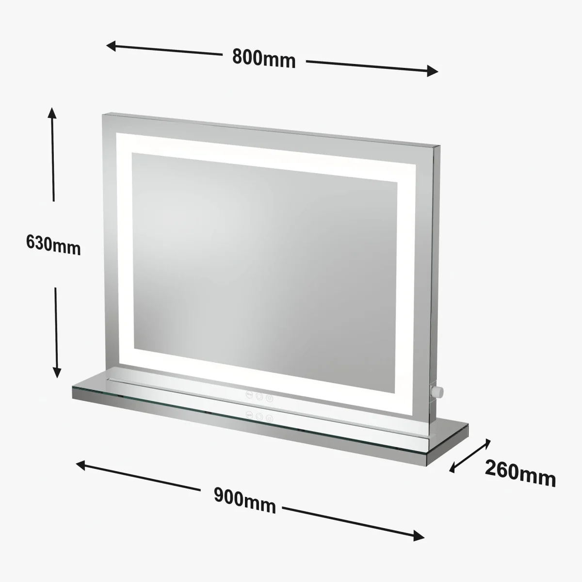 Hollywood Crystal Pro Mirror 80x60cm – image 17