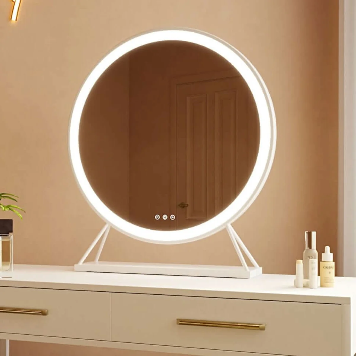 Marilyn Round Hollywood Mirror White 60x67cm – image 6