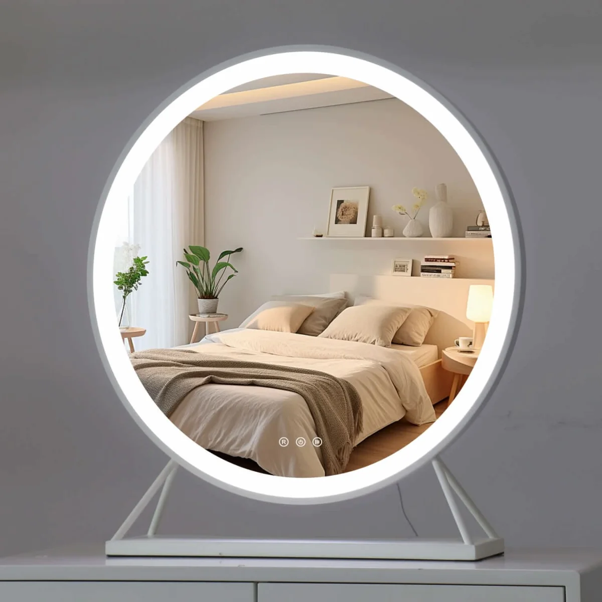 Marilyn Round Hollywood Mirror White 60x67cm – image 8