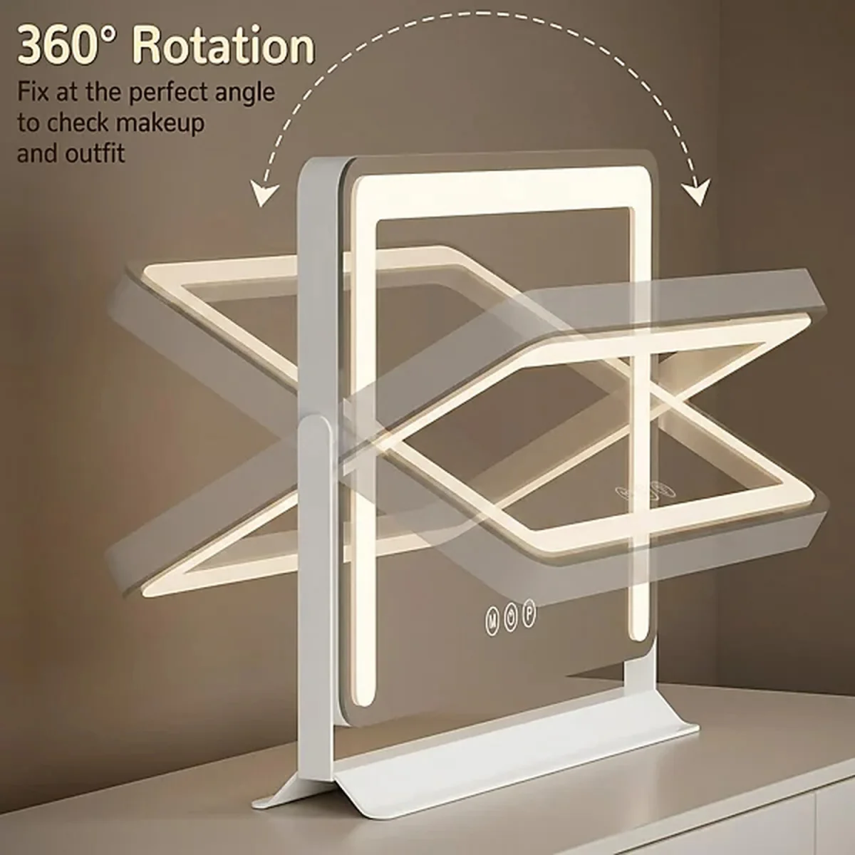 Hollywood LED Vanity Mirror, Rotating - White – image 4