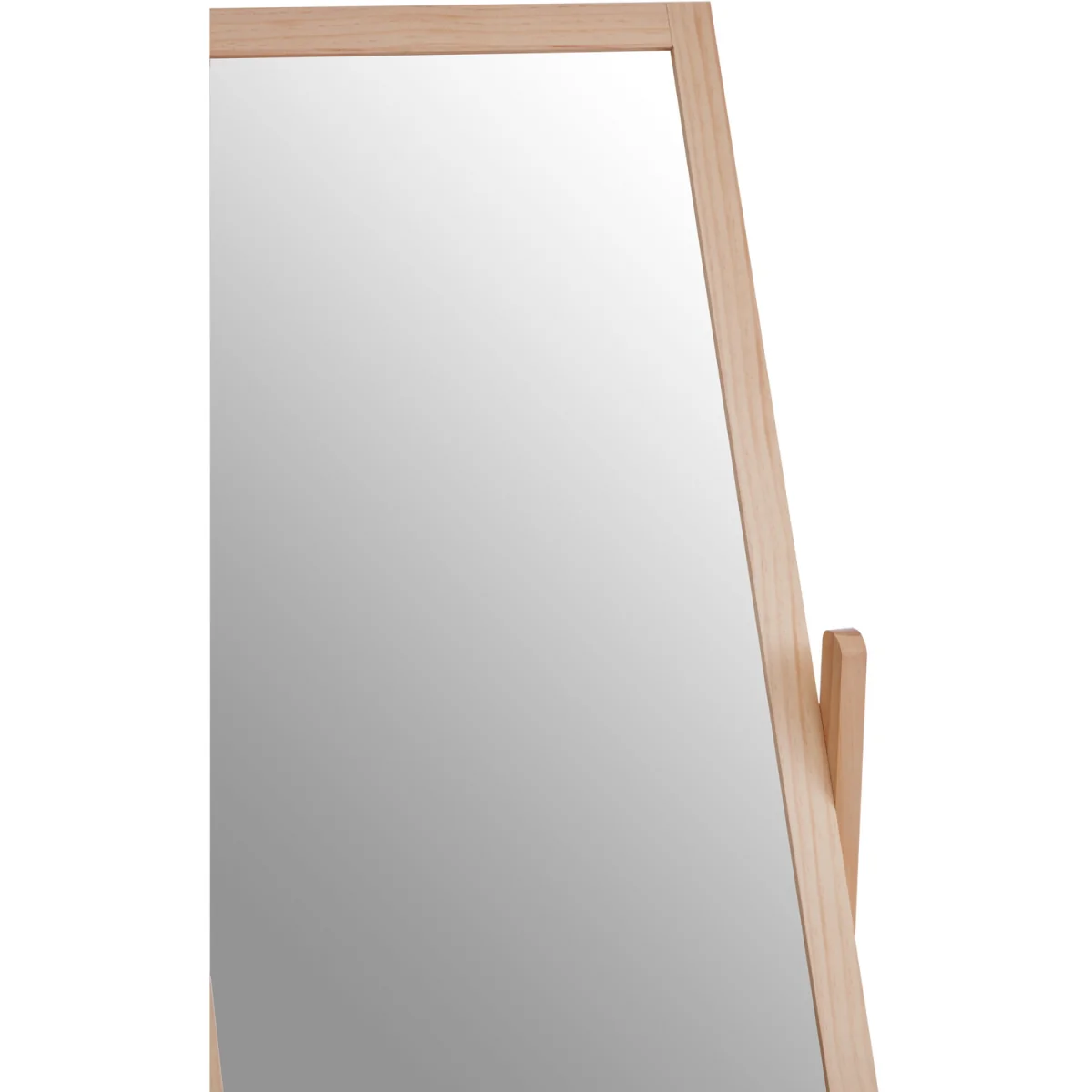 Rostok Single Drawer Floor Mirror - White – image 2