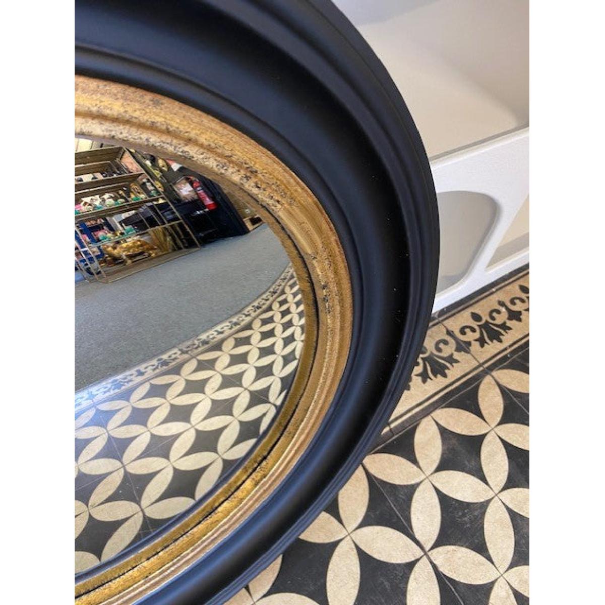 Black & Gold Framed Convex Mirror - SECONDS – image 5