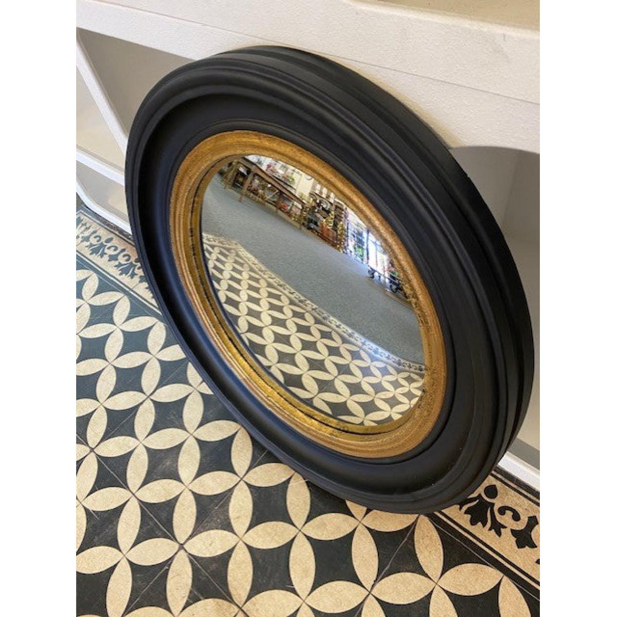 Black & Gold Framed Convex Mirror - SECONDS – image 6