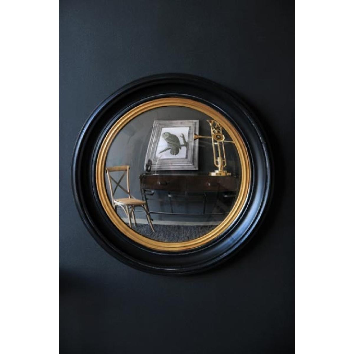 Black & Gold Framed Convex Mirror - SECONDS – image 7