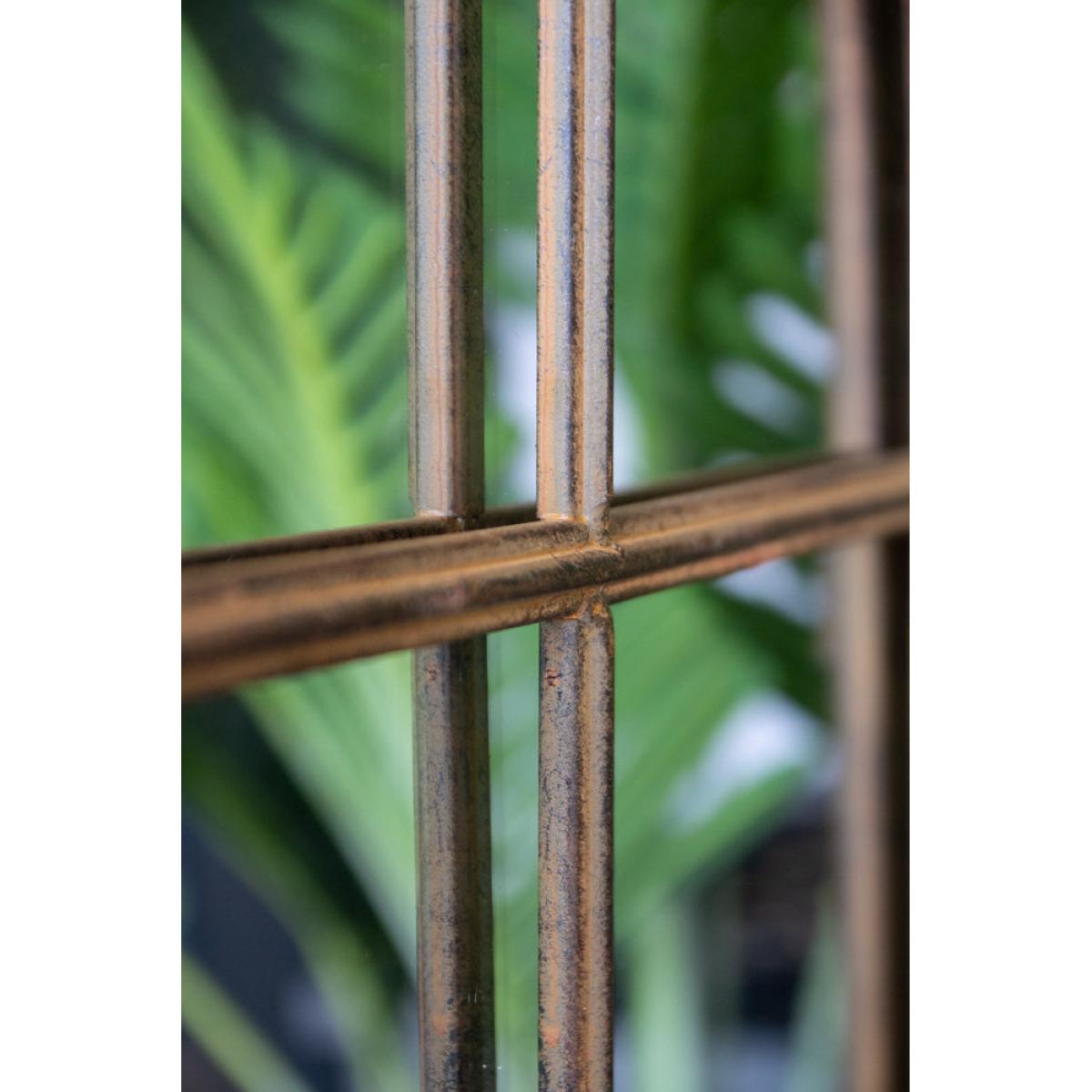 Large Antique Metal Window Mirror With Opening Doors – image 5