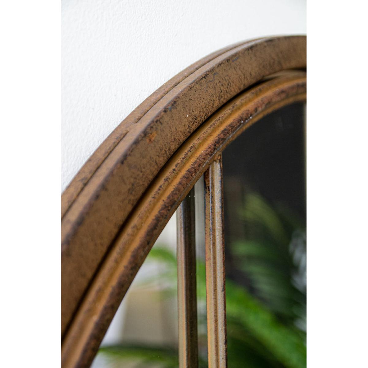Large Antique Metal Window Mirror With Opening Doors – image 6