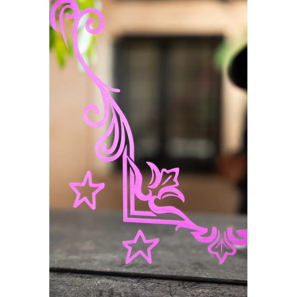 Pink Ornate Print Frame Mirror – image 2