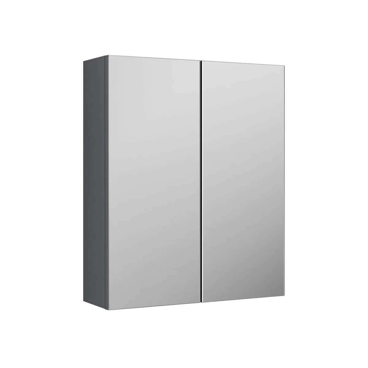Balterley 600 Mirror Cab-50/50 Split ( Deep) - 180mm - Satin Grey - Satin Grey – image 1