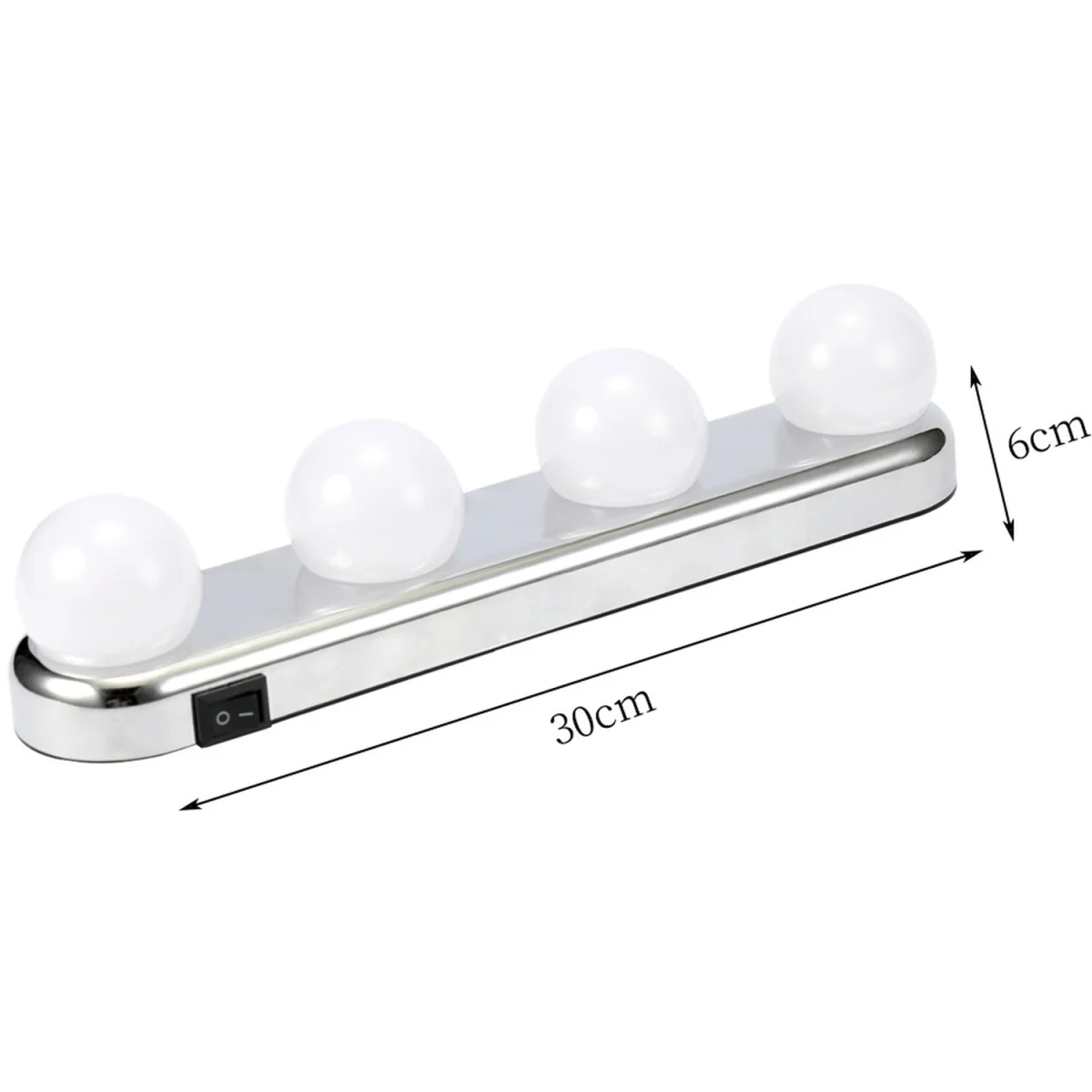 Portable 4 LED Bulbs Makeup Mirror Lights – image 5