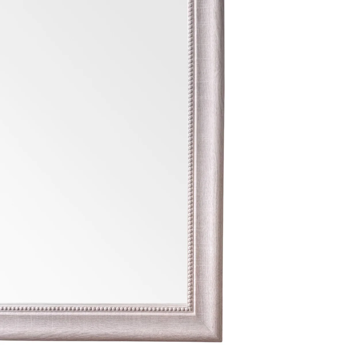Wood Effect Beaded Arch Mantle Mirror - Neutral – image 4