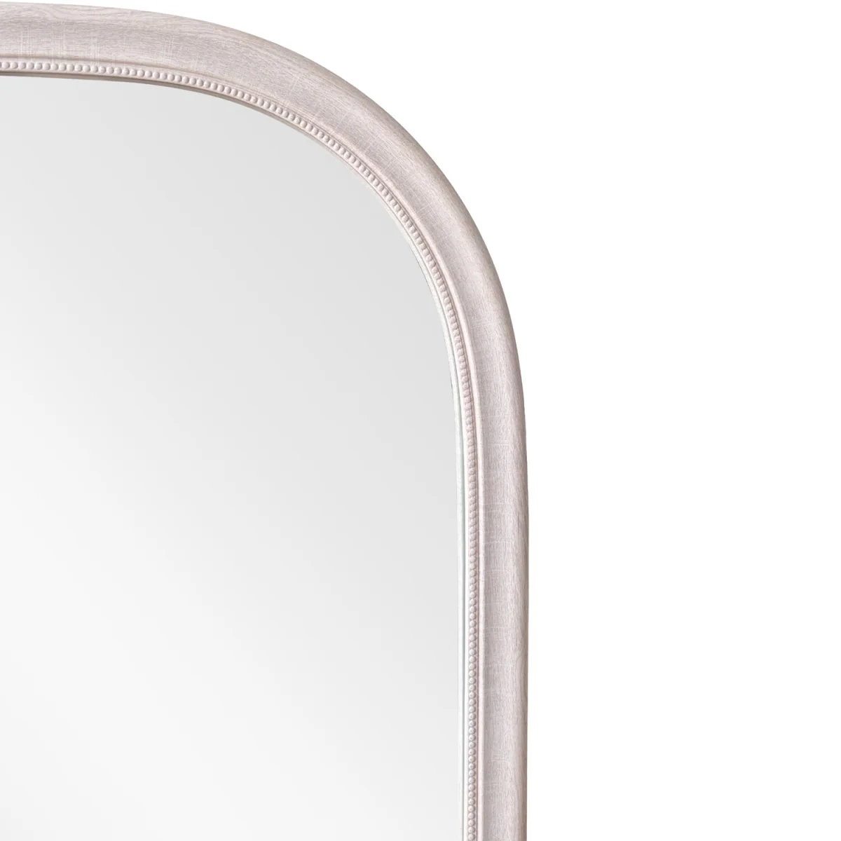 Wood Effect Beaded Arch Mantle Mirror - Neutral – image 5