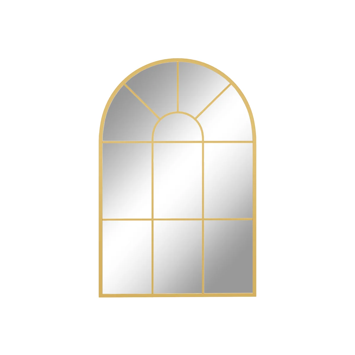 AKA 90 x 61 cm Arched Grid Mirror, Gold Tone – image 1