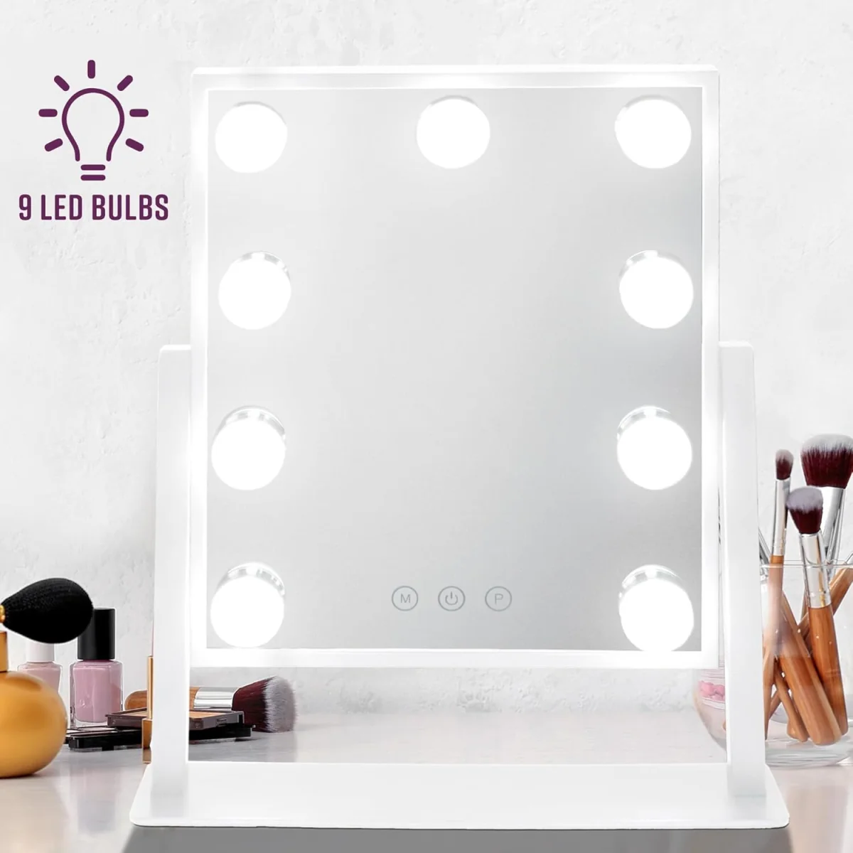 GloBrite Hollywood Vanity Mirror with Lights - White – image 3