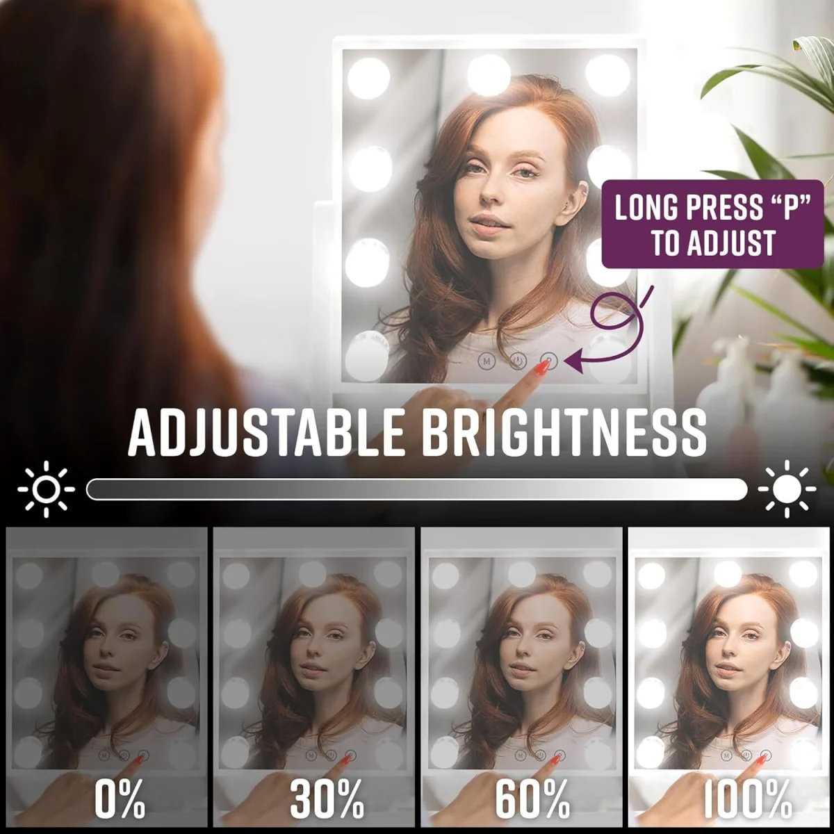 GloBrite Hollywood Vanity Mirror with Lights - White – image 5