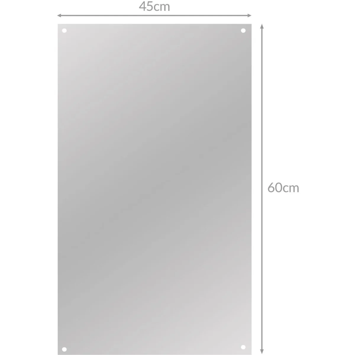 Frameless Rectangle Mirror 450 x 600mm - Silver – image 5