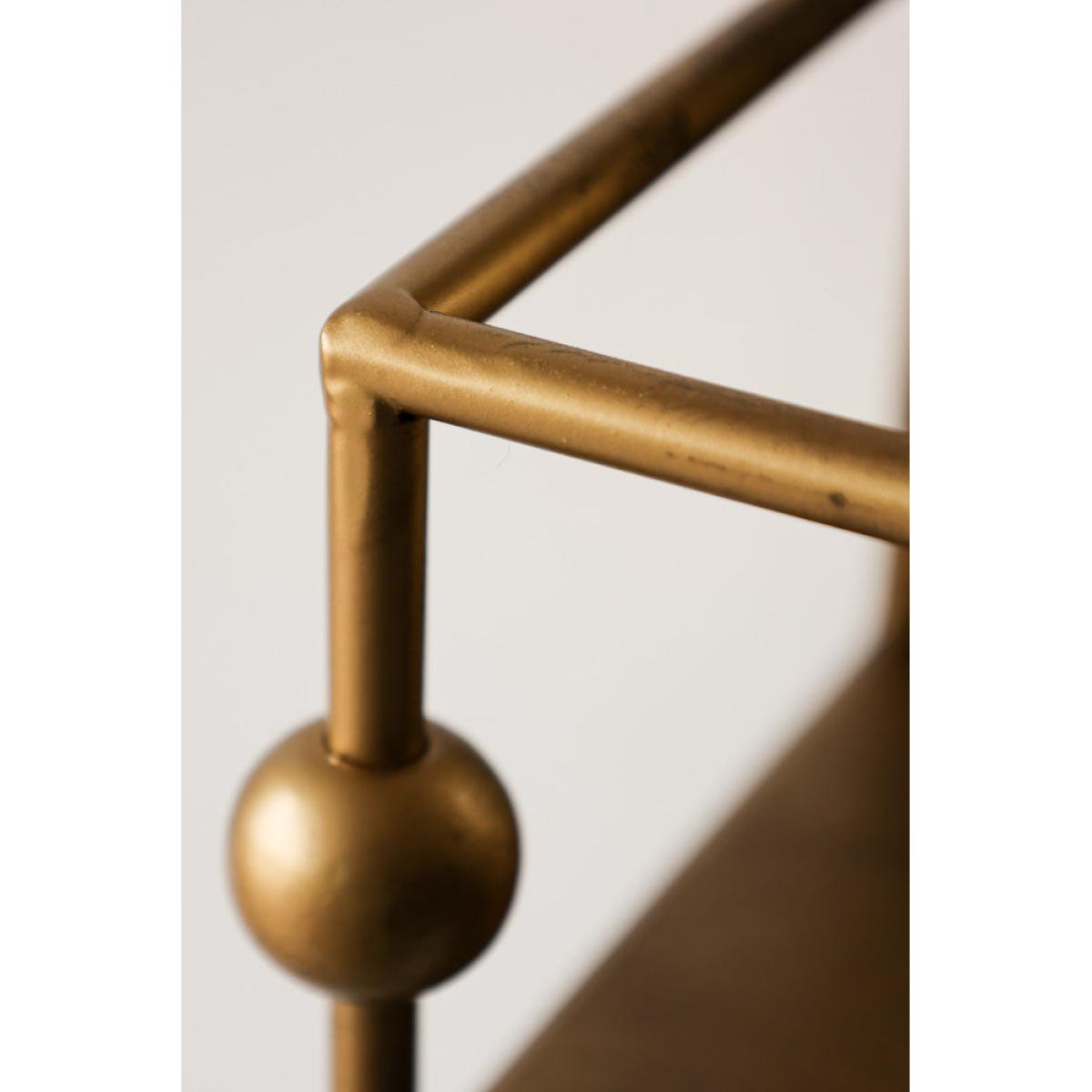 Gold Wall Mirror With Bar Shelf – image 8