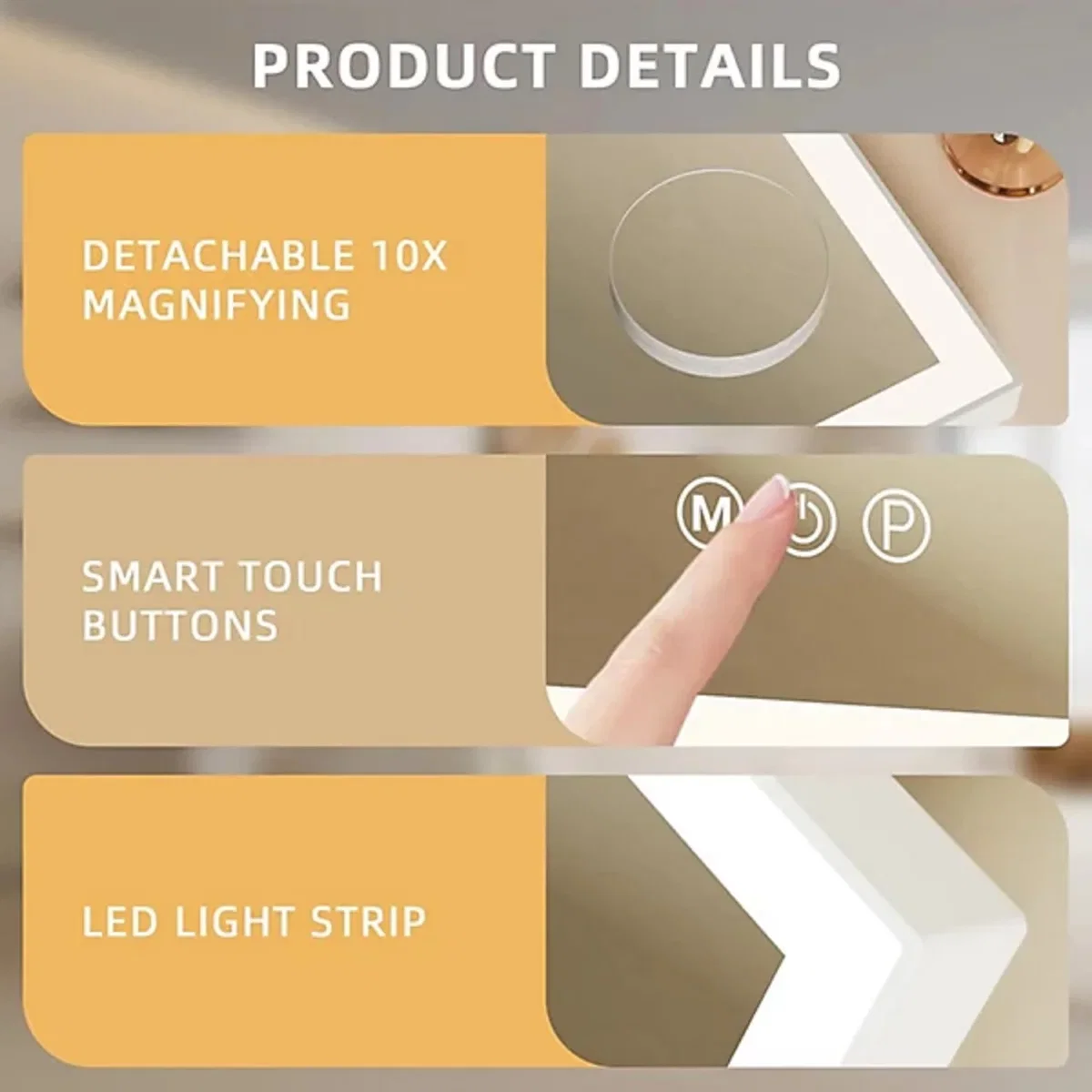 Unbrand LED Vanity Mirror E - white – image 4