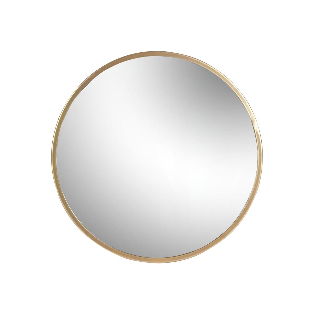 Harbour Housewares 40cm Round Metal Frame Wall Mirror - Gold - Gold