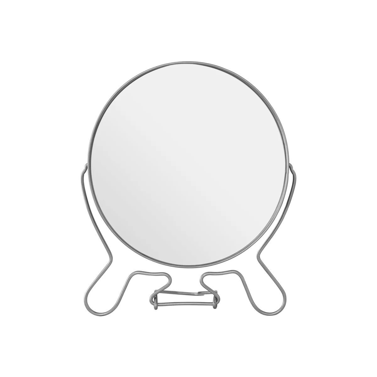 Mison Silver Effect 2 Sided Large Shaving Mirror - Silver