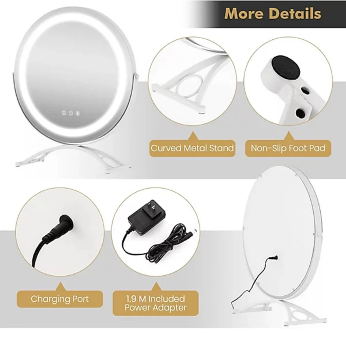 Unbrand LED Vanity Mirror G - white – image 4