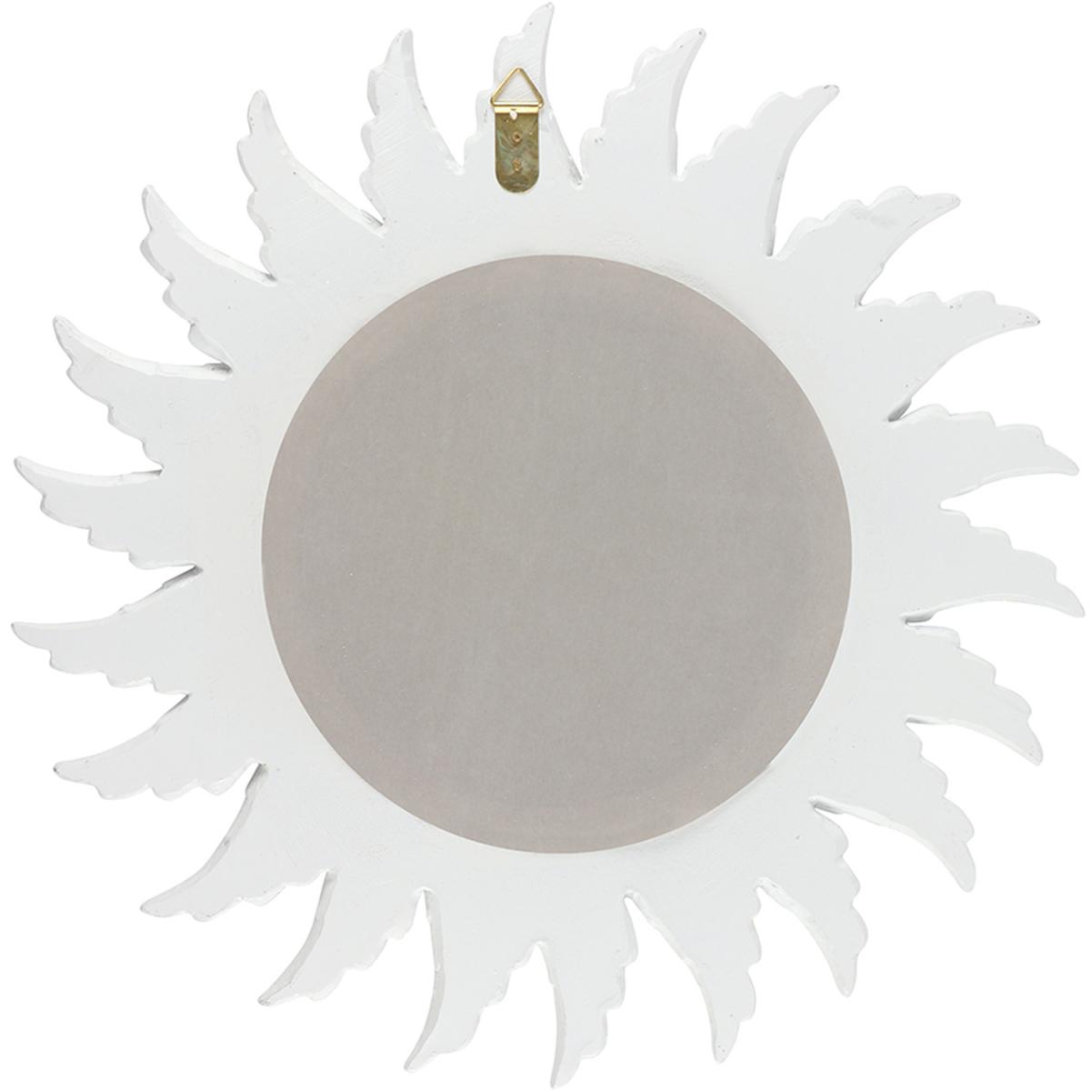 Round White Glitter Angel Wing Mirror - White – image 2
