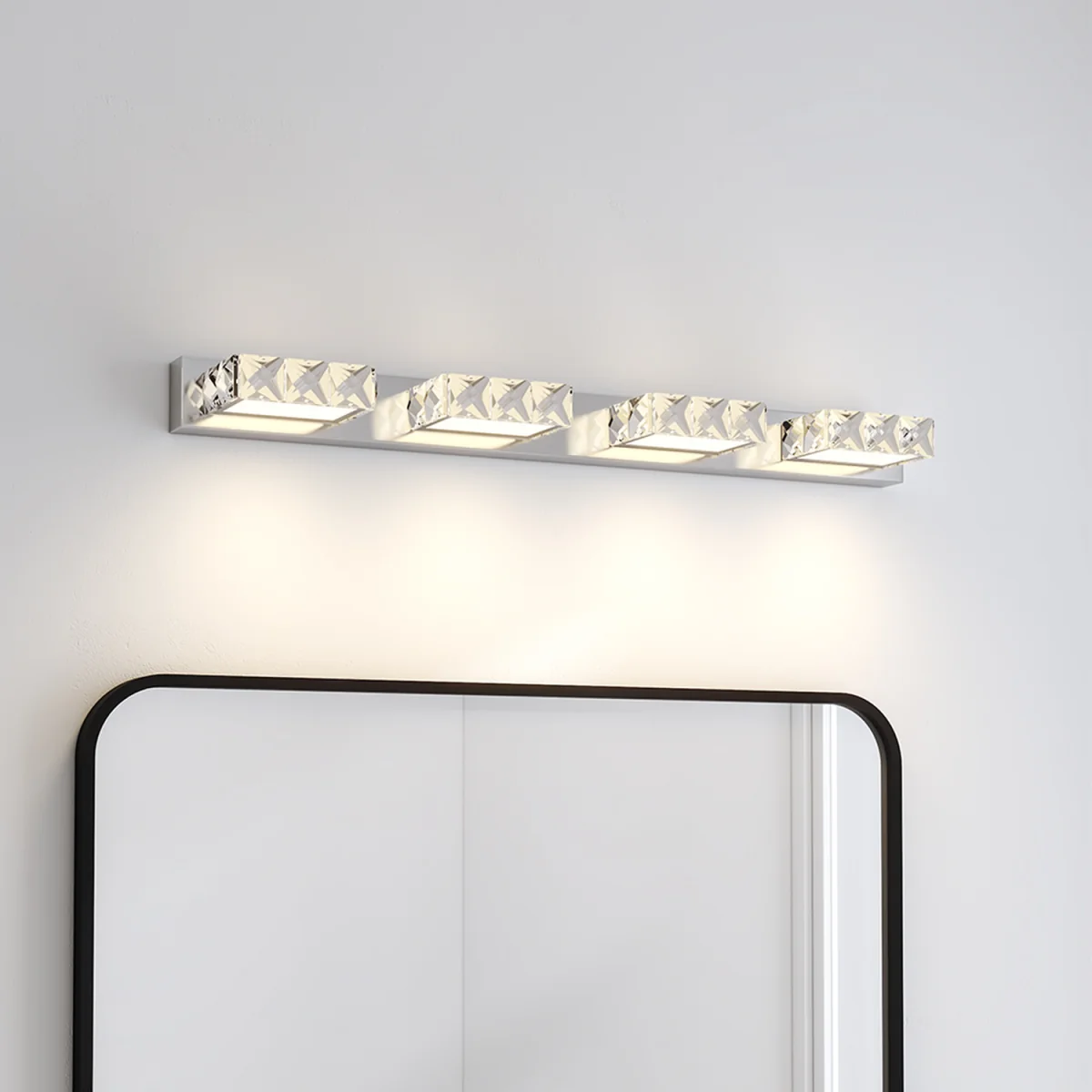 Crystal 4 Lights Mirror Vanity Light Living Room Bedroom - Chrome – image 10