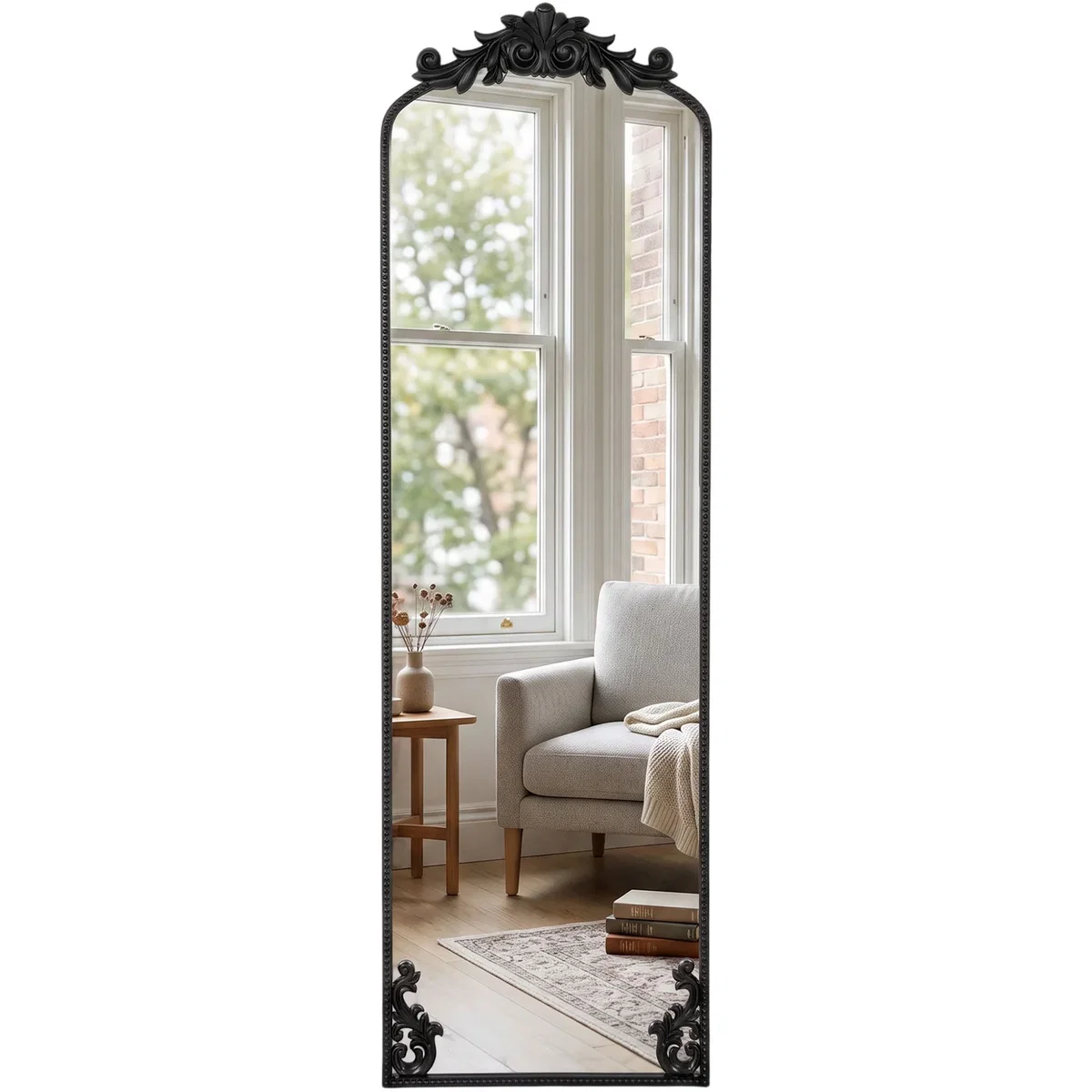 HOMCOM 50 x 160 cm Full Length Mirror with Metal Frame - Black – image 2