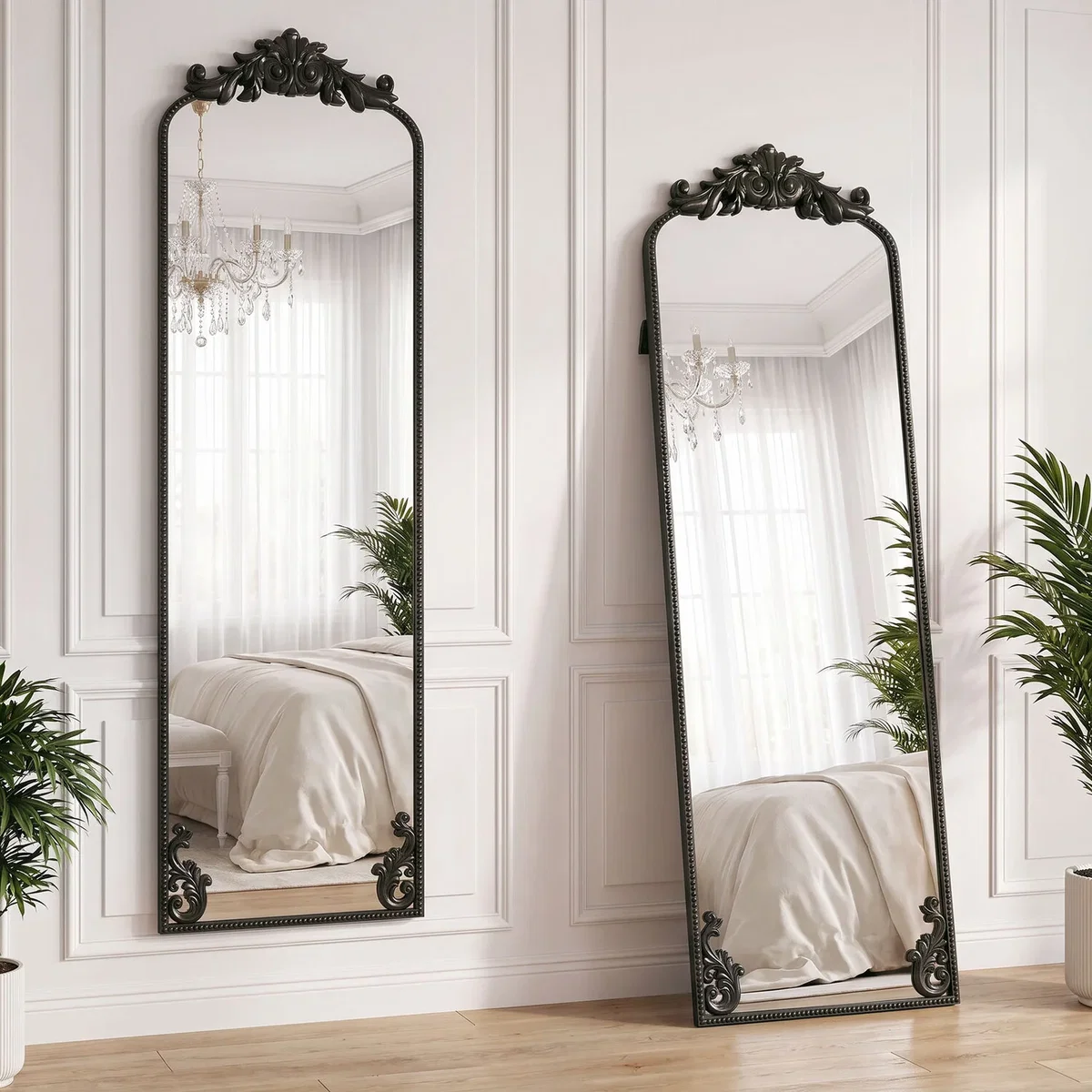 HOMCOM 50 x 160 cm Full Length Mirror with Metal Frame - Black – image 1