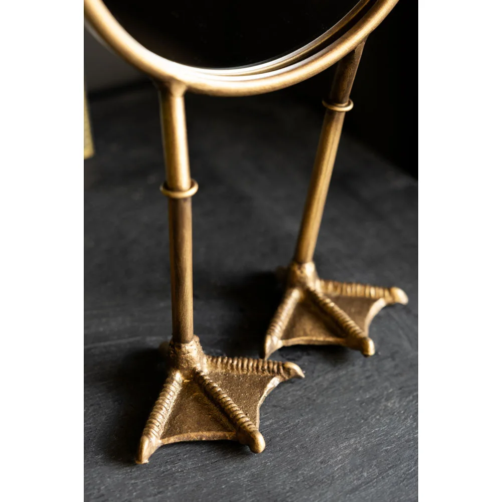Gold Bird Legs Tabletop Mirror – image 2