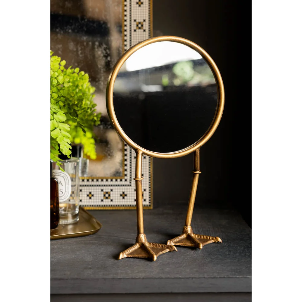 Gold Bird Legs Tabletop Mirror – image 4