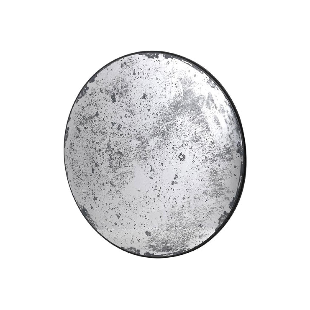 Foxed Antique-Style Round Mirror – image 1