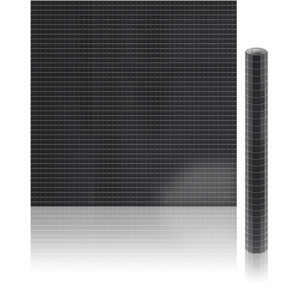 MIRROR MAT 30X30CM BLACK 7MM - Silver – image 9
