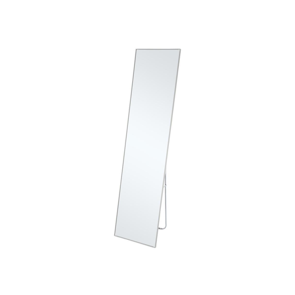 Modern Slim Frame Full Length Mirror - Silvery White