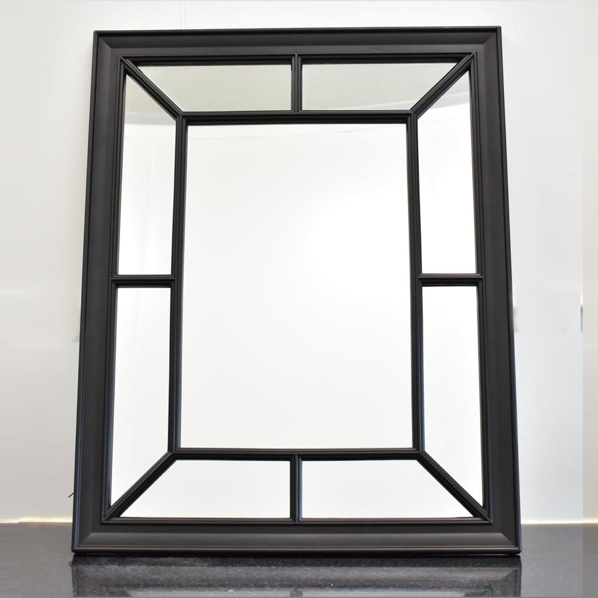 Antique Window Wall Mirror Stylish Black - Black