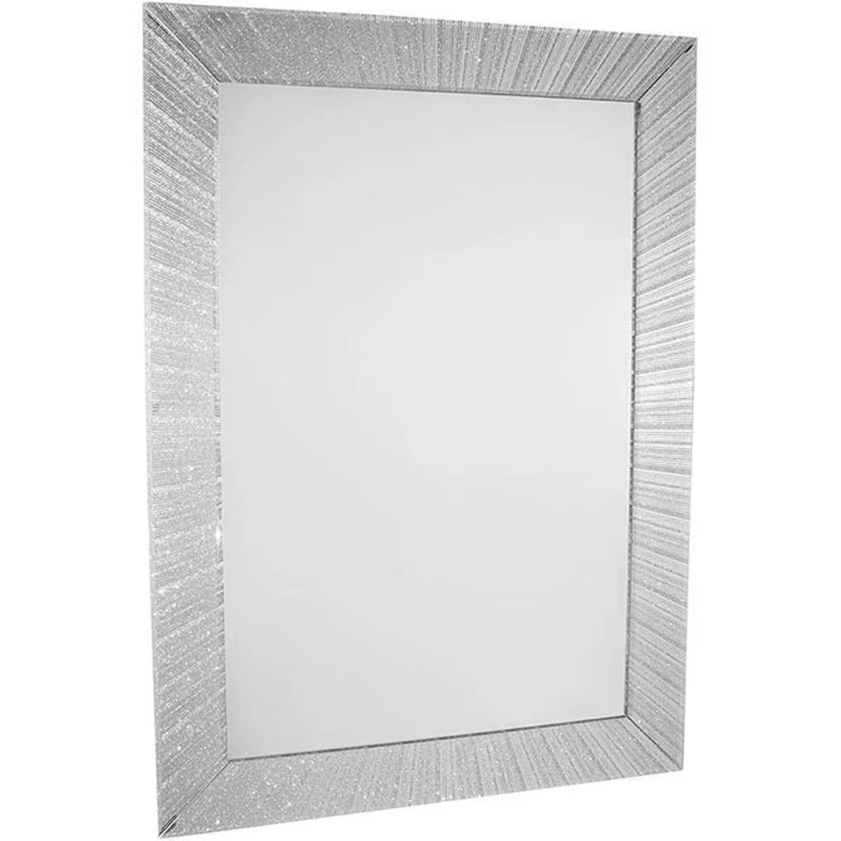 Modern Sparkle Frame Mirror - Silver – image 2