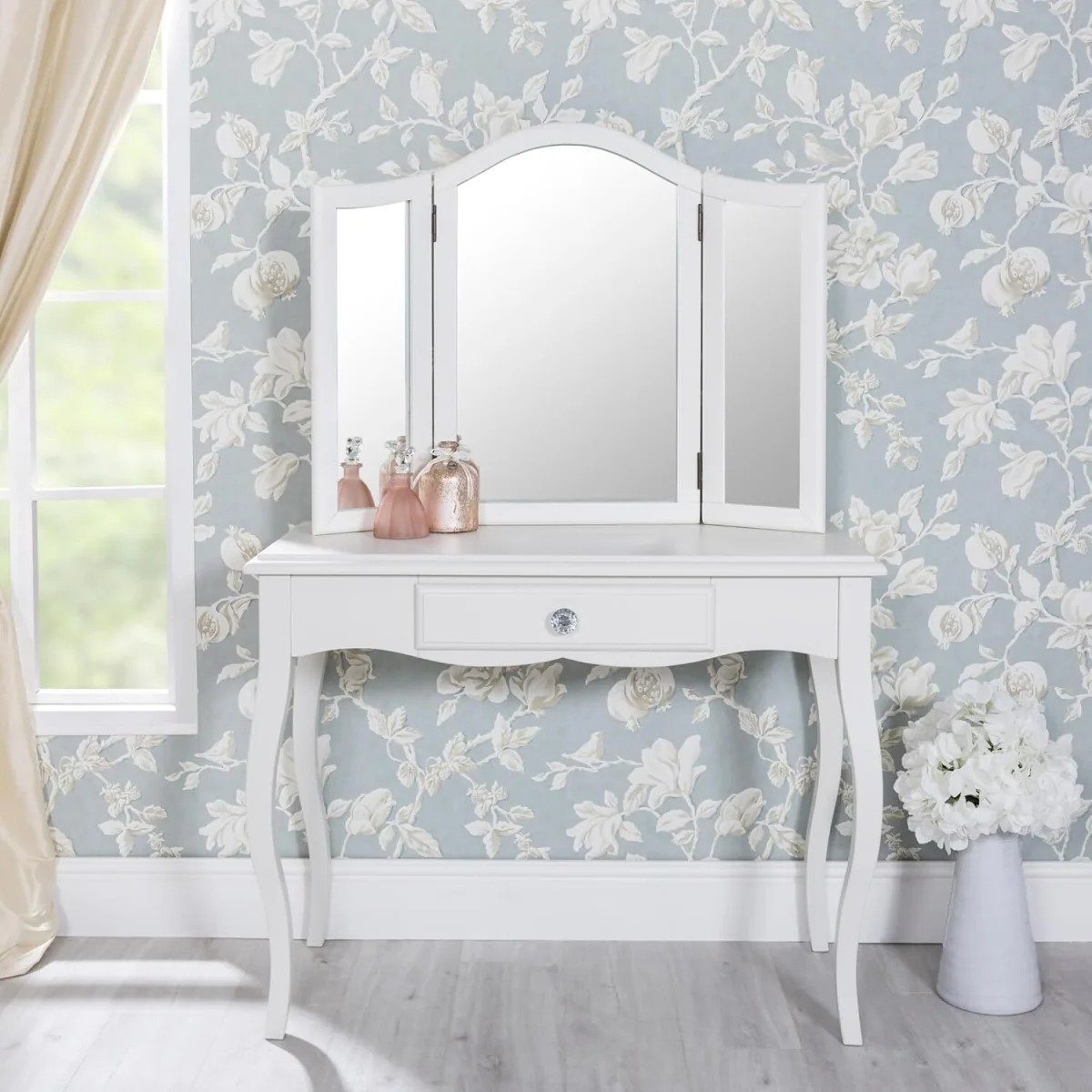 Romance Dressing Table Mirror 3-Way - Antique White – image 3
