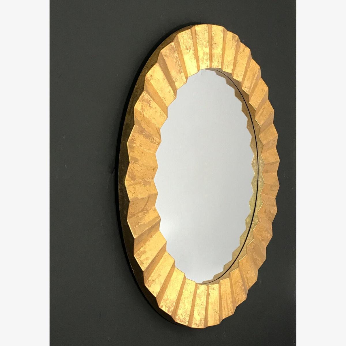 Gold Zig Zag Mirror 80cm - Yellow – image 1