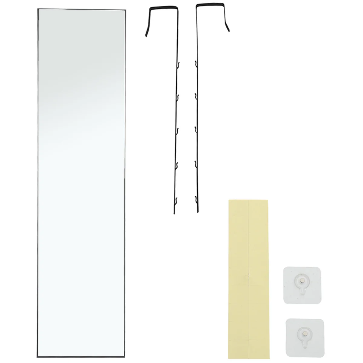 Slim Black Full Length Wall Mirror - Black – image 6