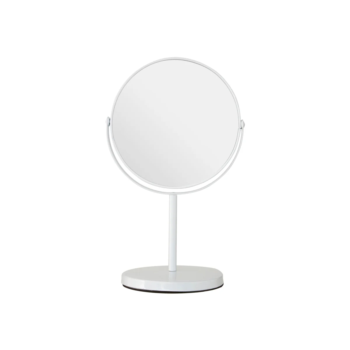 Marisha White Metal Swivel Large Table Mirror - White