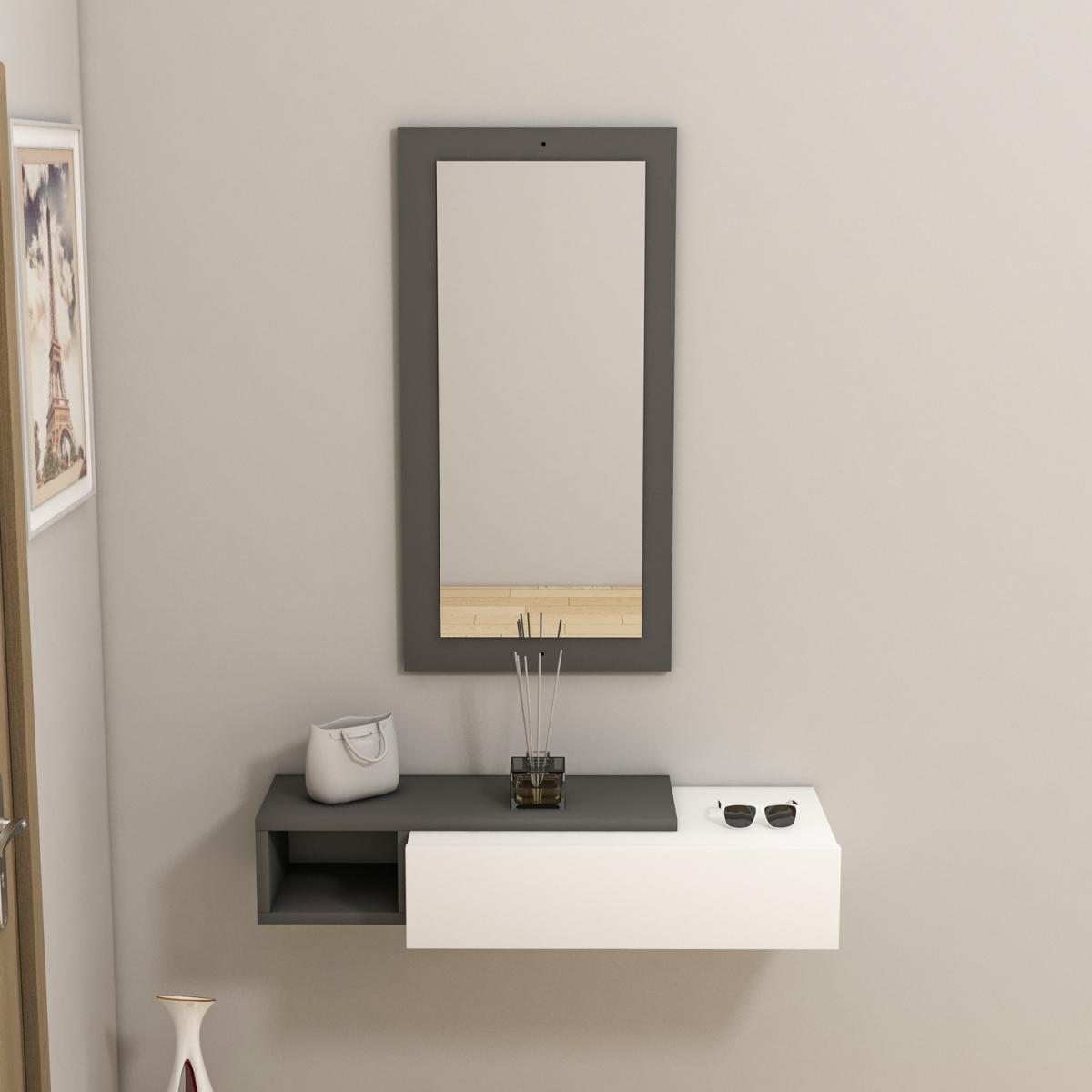 Maria Dresuar with Drawer, Mirror - Anthracite - White – image 2
