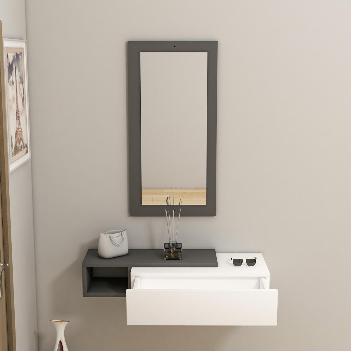 Maria Dresuar with Drawer, Mirror - Anthracite - White – image 3
